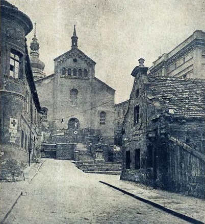 Archiwalne zdjęcie kościoła Matki Boskiej Bolesnej i św. Wojciecha w Opolu